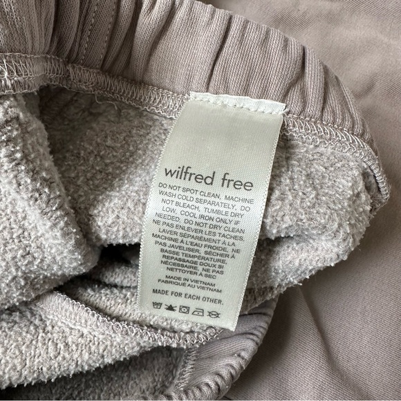 Aritzia Wilfred Free Gemini Fleece Wide Leg Sweatpants Sz Small - Picture 10 of 11